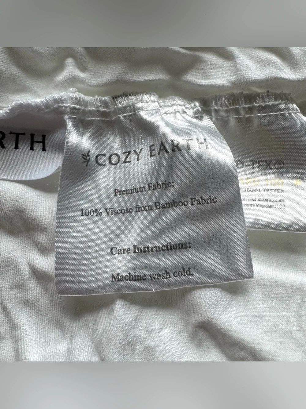 Cozy Earth Bamboo Viscose Fitted Sheet Split King / Twin White Luxury Cooling